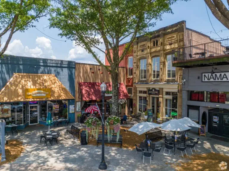 Carrollton's downtown square has outdoor seating to enjoy the beautiful weather.